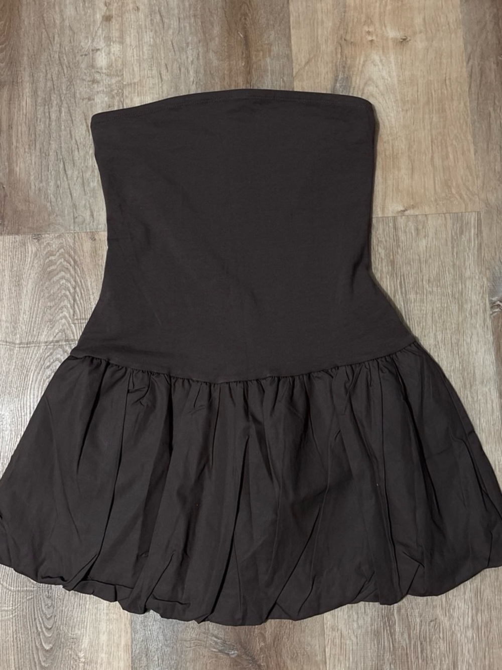 NWT wild fable Strapless Black Bubble-Hem Mini Dress